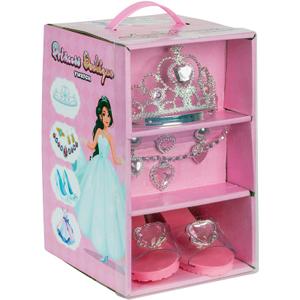 a2402253-jeux-de-societe-set-chaussures-diademe-bijoux-wdk-partner-rose-25-5x17-5x16-cm