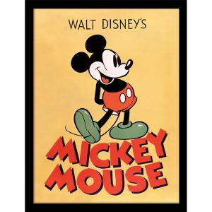 64dis001-cadre-enfant-world-trade-and-technologies-mickey-mouse-noir-rouge-jaune-30x40-cm